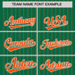 Custom Kelly Green Orange Pinstripe Personalized Two-Tone Authentic Baseball Jersey Limited