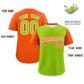 Custom Neon Green Orange Pinstripe Personalized Two-Tone Authentic Baseball Jersey Limited