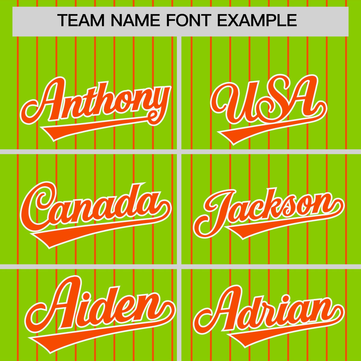 Custom Neon Green Orange Pinstripe Personalized Two-Tone Authentic Baseball Jersey Limited