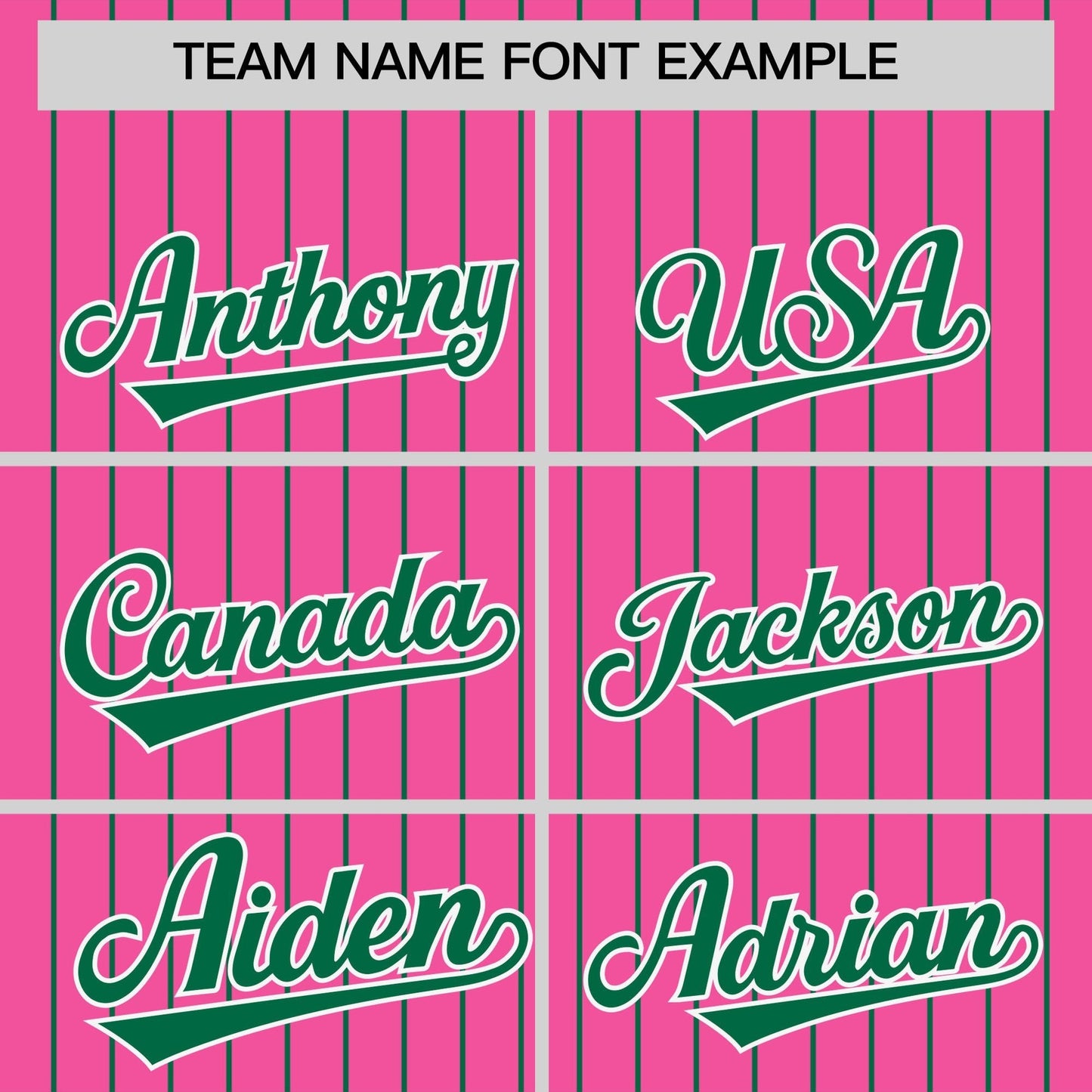Custom Pink Kelly Green Pinstripe Personalized Two-Tone Authentic Baseball Jersey Limited