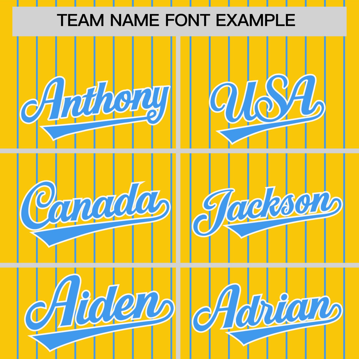 Custom Gold Powder Blue Pinstripe Personalized Two-Tone Authentic Baseball Jersey Limited