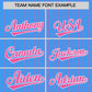 Custom Powder Blue Pink Pinstripe Personalized Two-Tone Authentic Baseball Jersey Limited