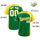 Custom Kelly Green Gold Personalized Color Block Authentic Baseball Jersey Limited