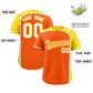 Custom Orange Gold Personalized Color Block Authentic Baseball Jersey Limited