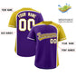 Custom Purple Old Gold Personalized Color Block Authentic Baseball Jersey Limited
