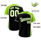 Custom Black Neon Green Personalized Color Block Authentic Baseball Jersey Limited