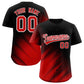 Custom Black Red Diagonal Stripe Personalized Gradient Fashion Baseball Jersey