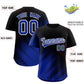 Custom Black Royal Diagonal Stripe Personalized Gradient Fashion Baseball Jersey Limited