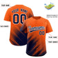 Custom Orange Navy Diagonal Stripe Personalized Gradient Fashion Baseball Jersey Limited