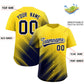 Custom Gold Navy Diagonal Stripe Personalized Gradient Fashion Baseball Jersey Limited