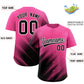 Custom Pink Black Diagonal Stripe Personalized Gradient Fashion Baseball Jersey Limited