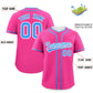 Custom Pink Powder Blue Personalized Classic Authentic Baseball Jersey Limited