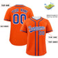 Custom Orange Royal Personalized Classic Authentic Baseball Jersey Limited