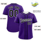Custom Purple Black Personalized Classic Authentic Baseball Jersey Limited