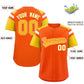 Custom Orange Gold Contrast Raglan Sleeves Authentic Baseball Jersey Limited