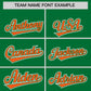 Custom Kelly Green Orange Personalized Edge Color Block Authentic Baseball Jersey Limited