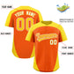 Custom Orange Gold Personalized Edge Color Block Authentic Baseball Jersey Limited