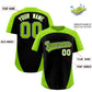 Custom Black Neon Green Personalized Edge Color Block Authentic Baseball Jersey Limited