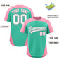 Custom Bright Green Pink Personalized Edge Color Block Authentic Baseball Jersey Limited