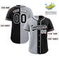 Custom Gray Black Two Tone Striped Fashion Authentic Baseball Jersey Limited