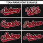 Custom Black Red Raglan Sleeves Gradient Thick Stripe Authentic Baseball Jersey Limited