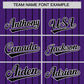 Custom Purple Black Pinstripe Personalized Two-Tone Authentic Baseball Jersey Limited