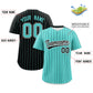 Custom Bright Green Black Pinstripe Personalized Two-Tone Authentic Baseball Jersey Limited