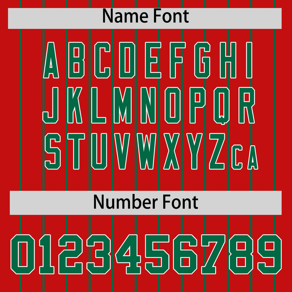 Custom Kelly Green Red Pinstripe Personalized Two-Tone Authentic Baseball Jersey Limited