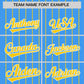 Custom Powder Blue Gold Pinstripe Personalized Two-Tone Authentic Baseball Jersey Limited