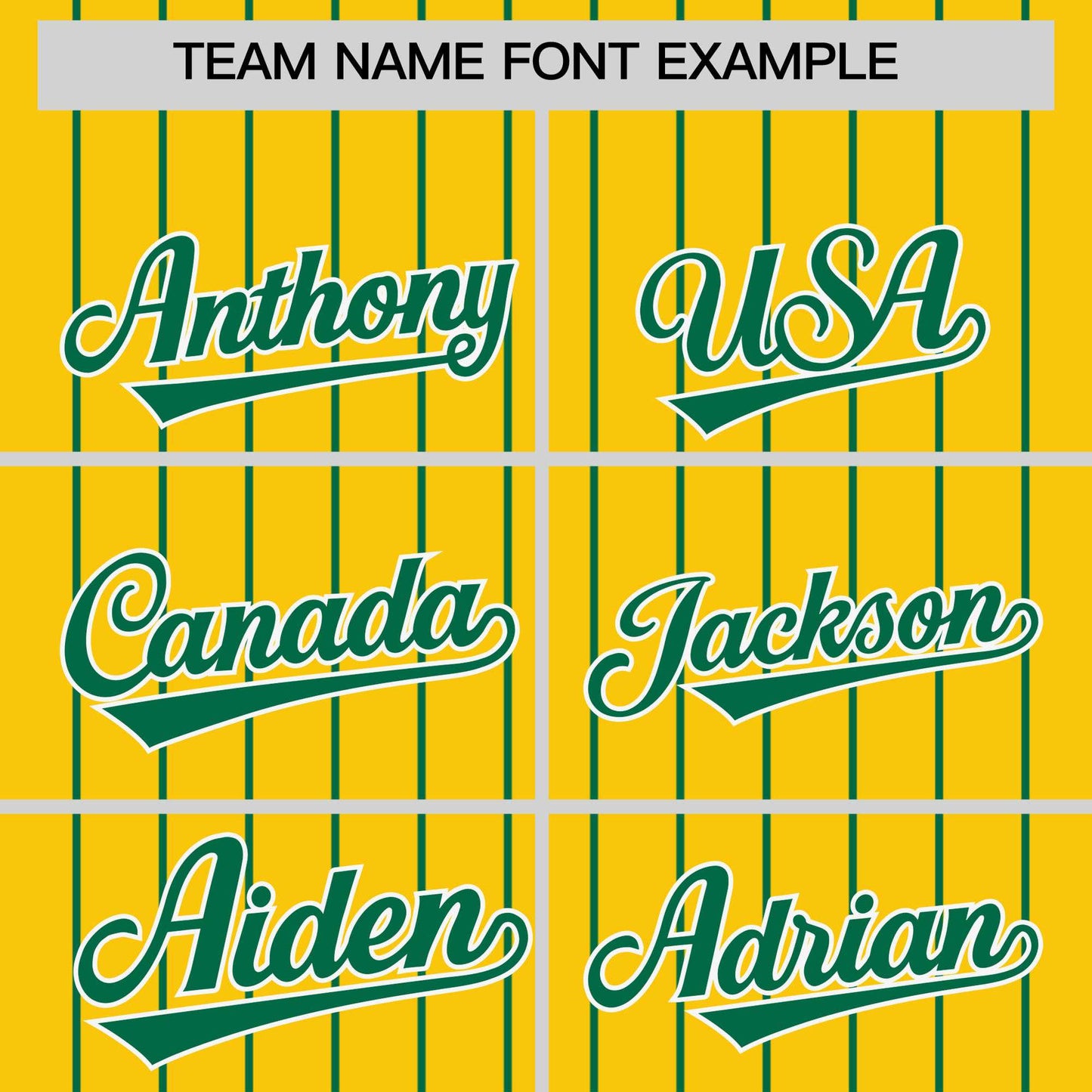 Custom Gold Kelly Green Pinstripe Personalized Two-Tone Authentic Baseball Jersey Limited