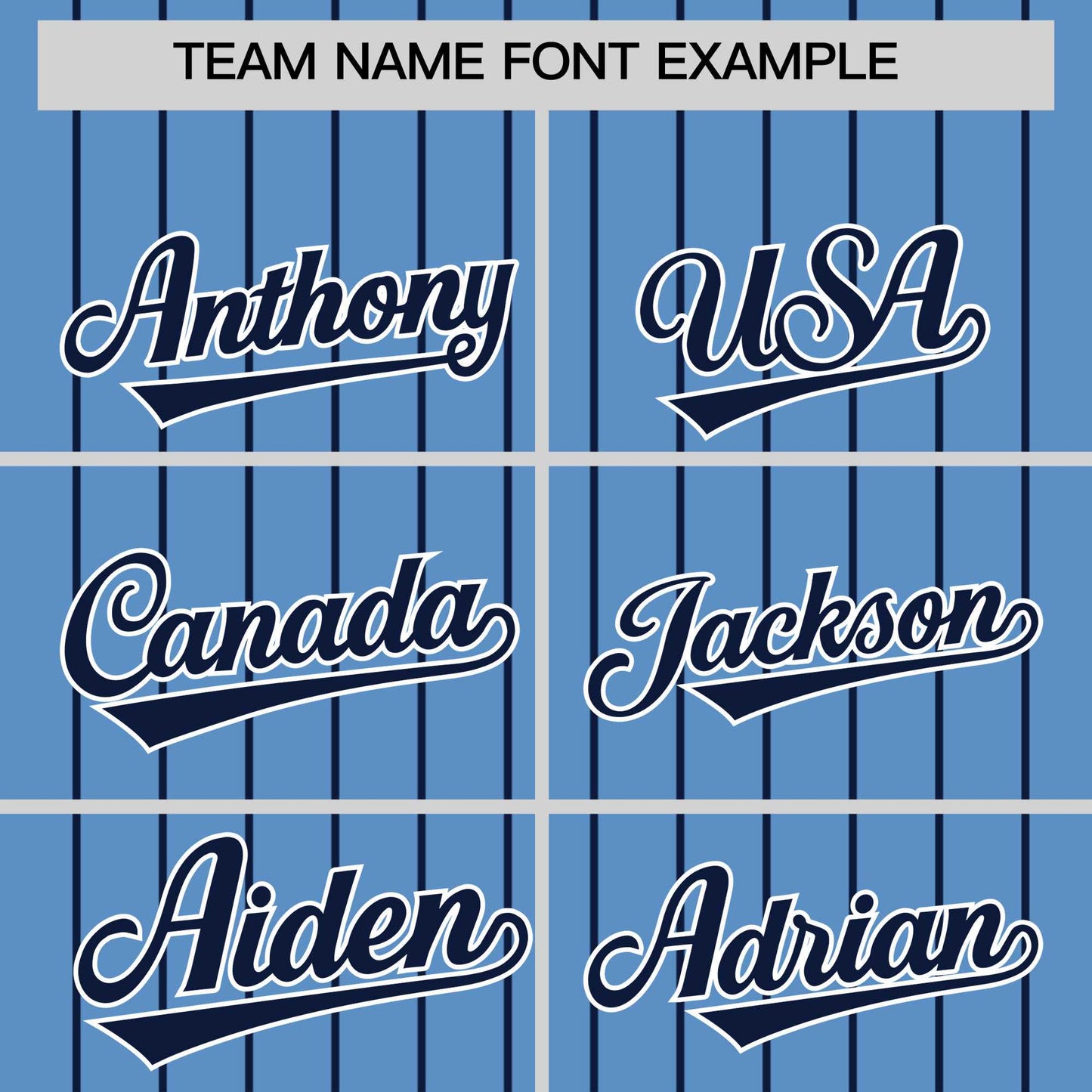 Custom Light Blue Navy Pinstripe Personalized Two-Tone Authentic Baseball Jersey Limited