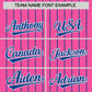 Custom Pink Royal Pinstripe Personalized Two-Tone Authentic Baseball Jersey Limited