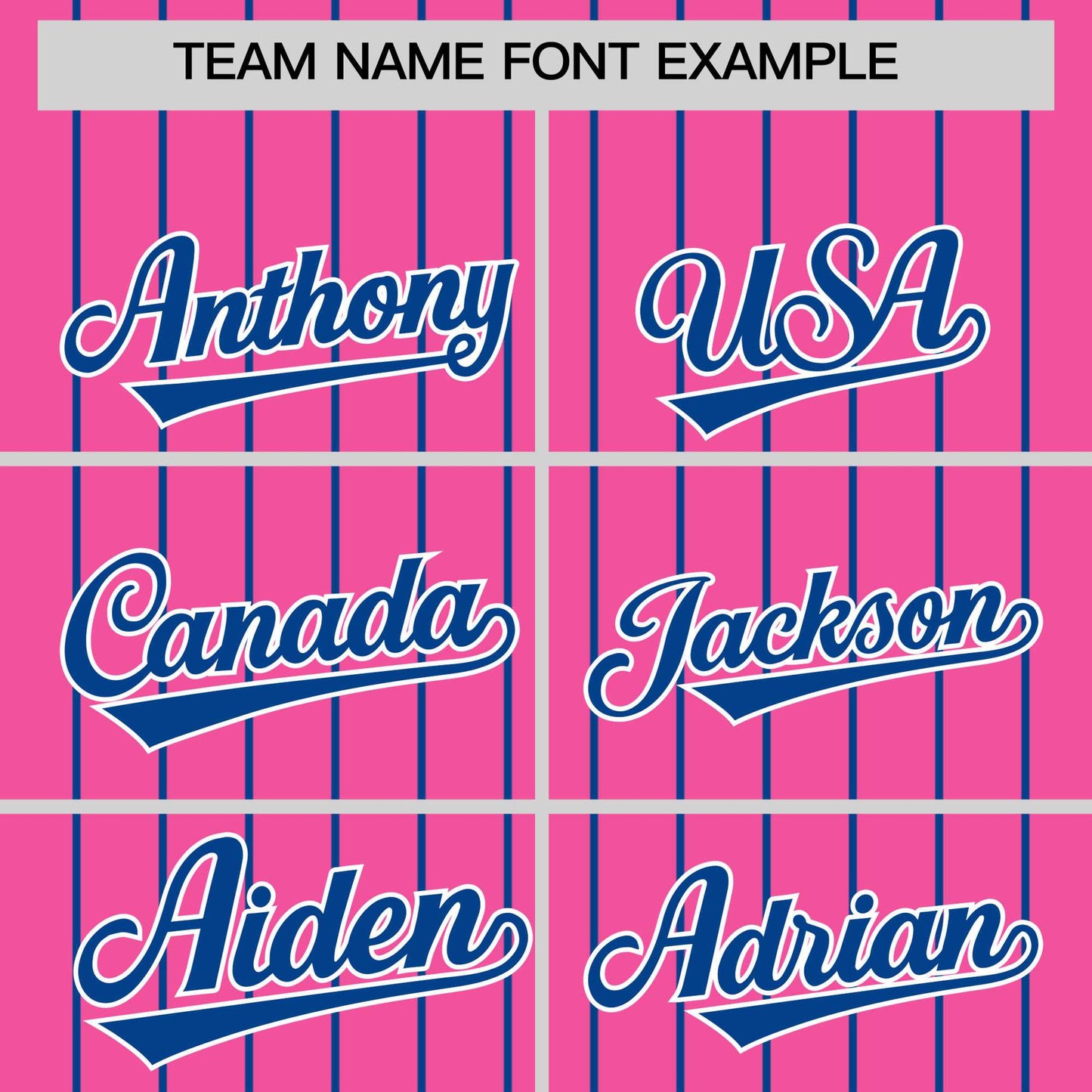 Custom Pink Royal Pinstripe Personalized Two-Tone Authentic Baseball Jersey Limited