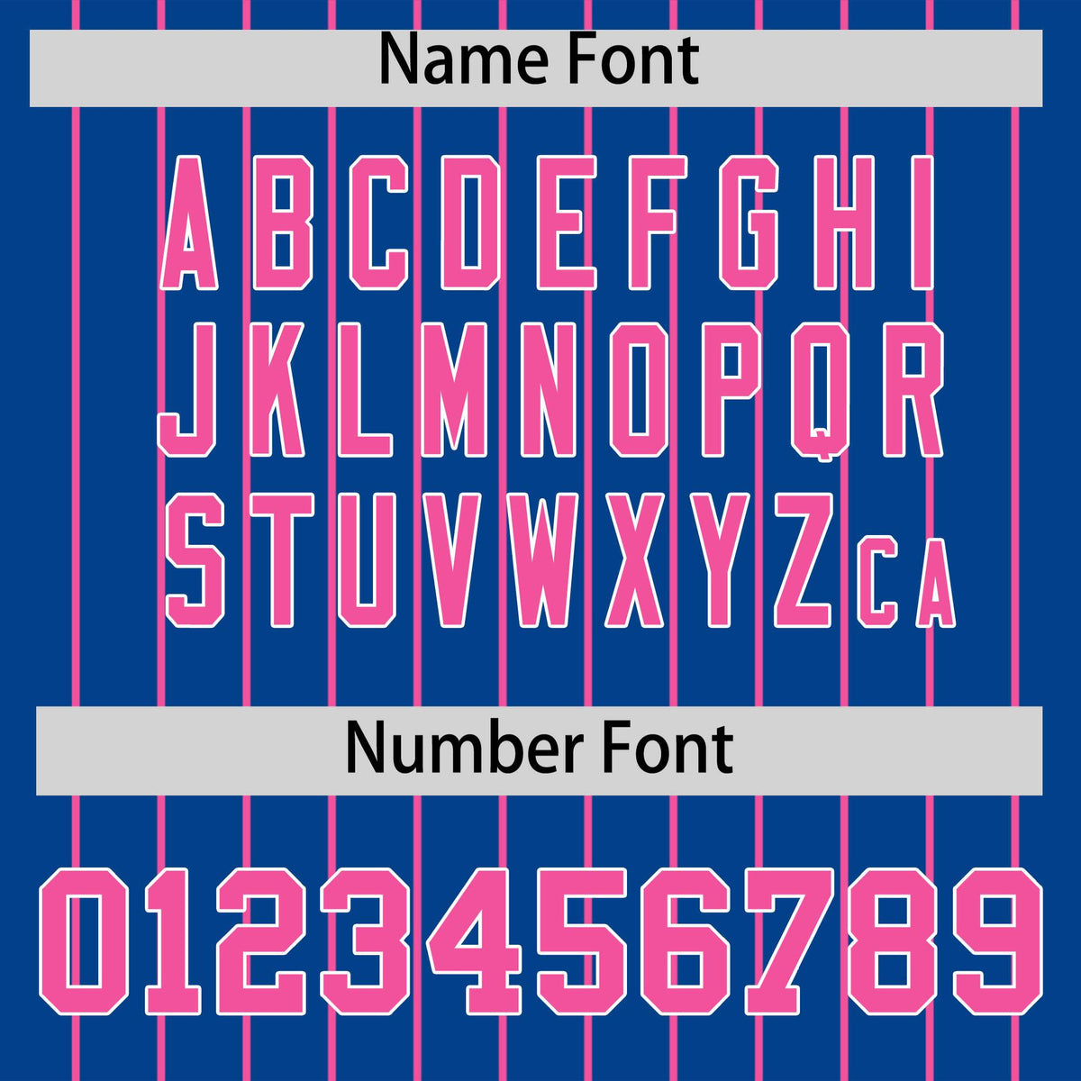 Custom Pink Royal Pinstripe Personalized Two-Tone Authentic Baseball Jersey Limited