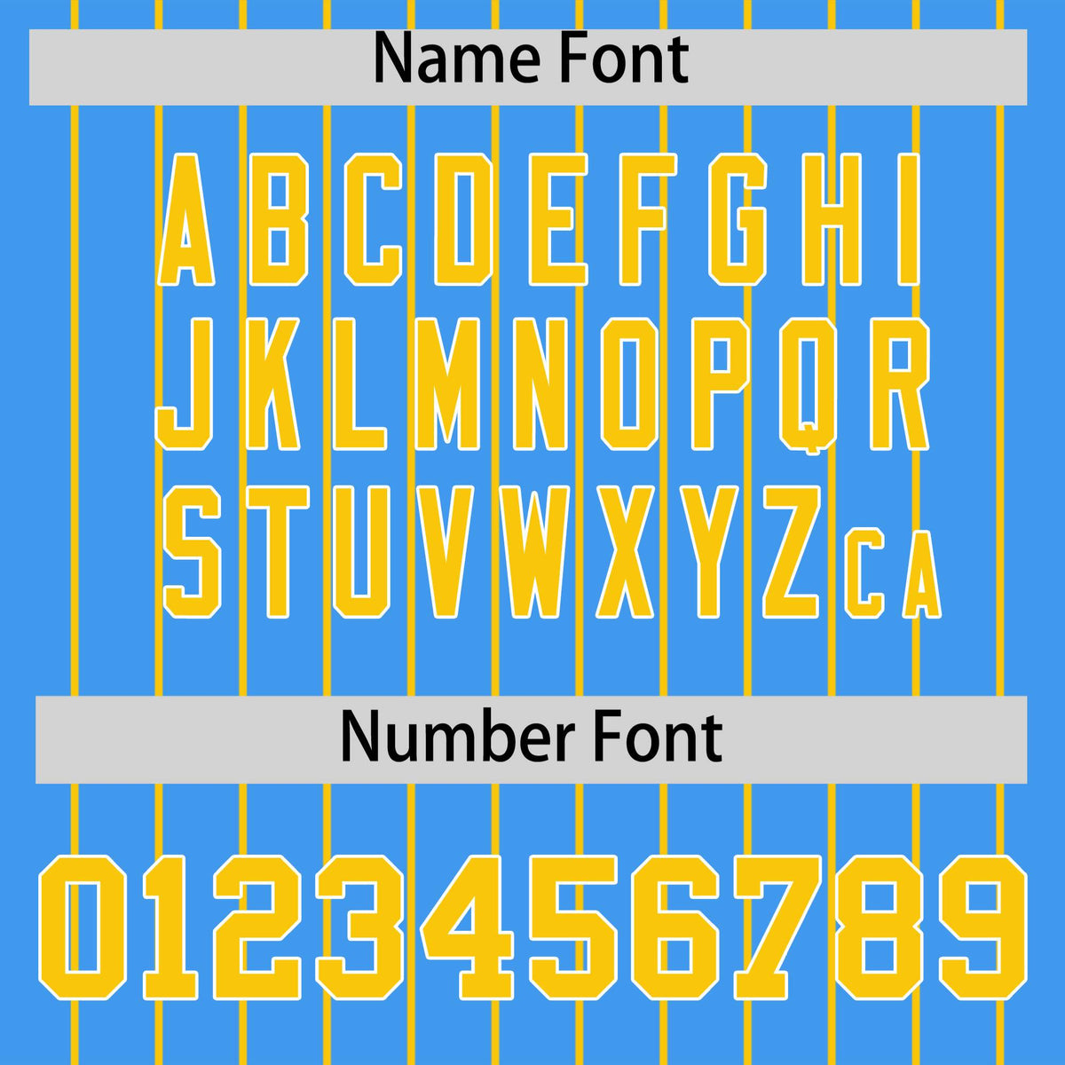 Custom Gold Powder Blue Pinstripe Personalized Two-Tone Authentic Baseball Jersey Limited