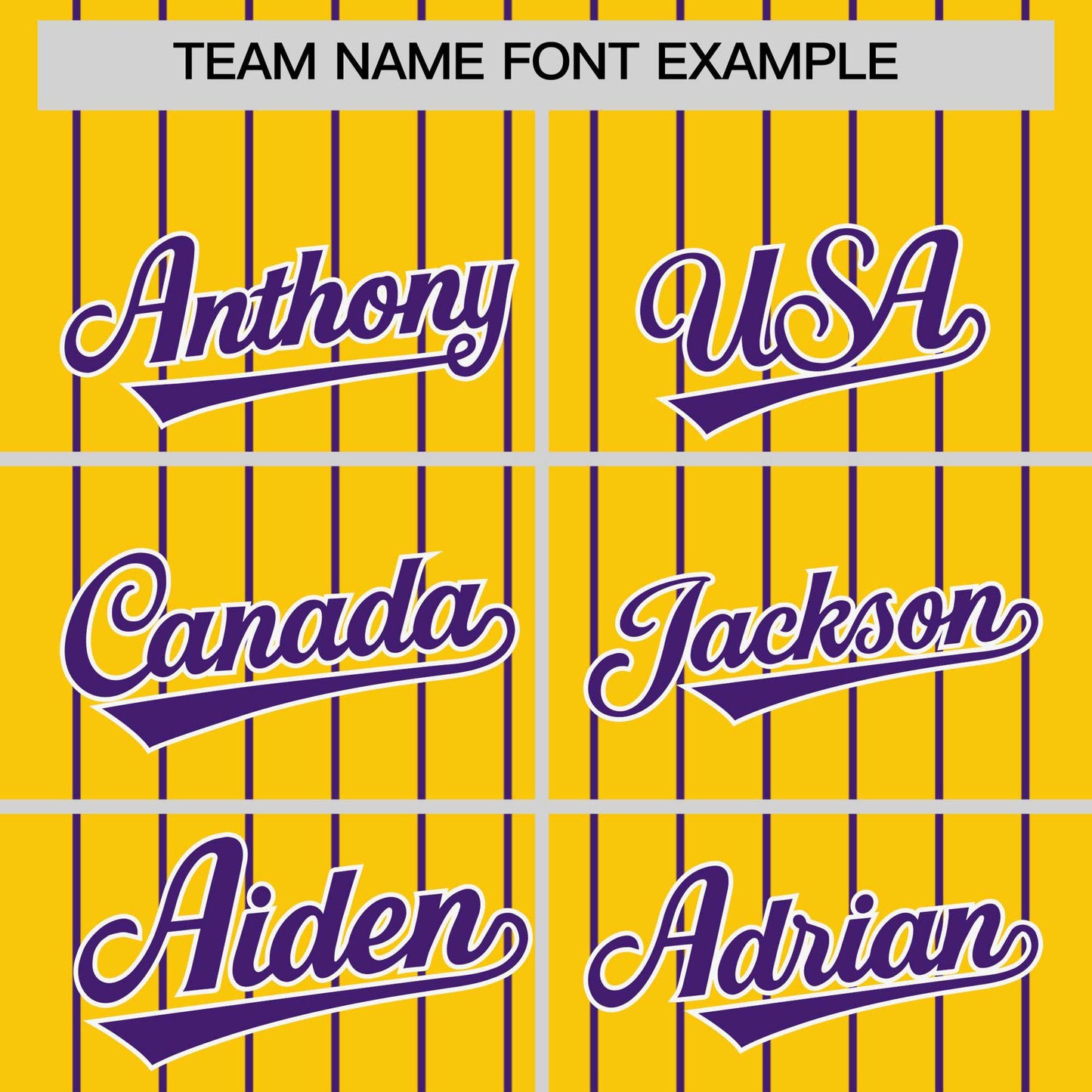 Custom Gold Purple Pinstripe Personalized Two-Tone Authentic Baseball Jersey Limited