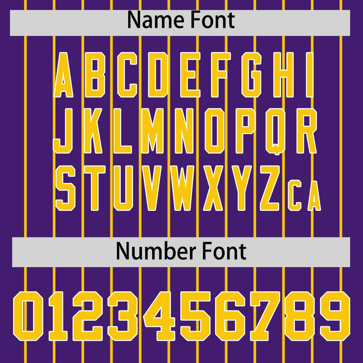 Custom Gold Purple Pinstripe Personalized Two-Tone Authentic Baseball Jersey Limited