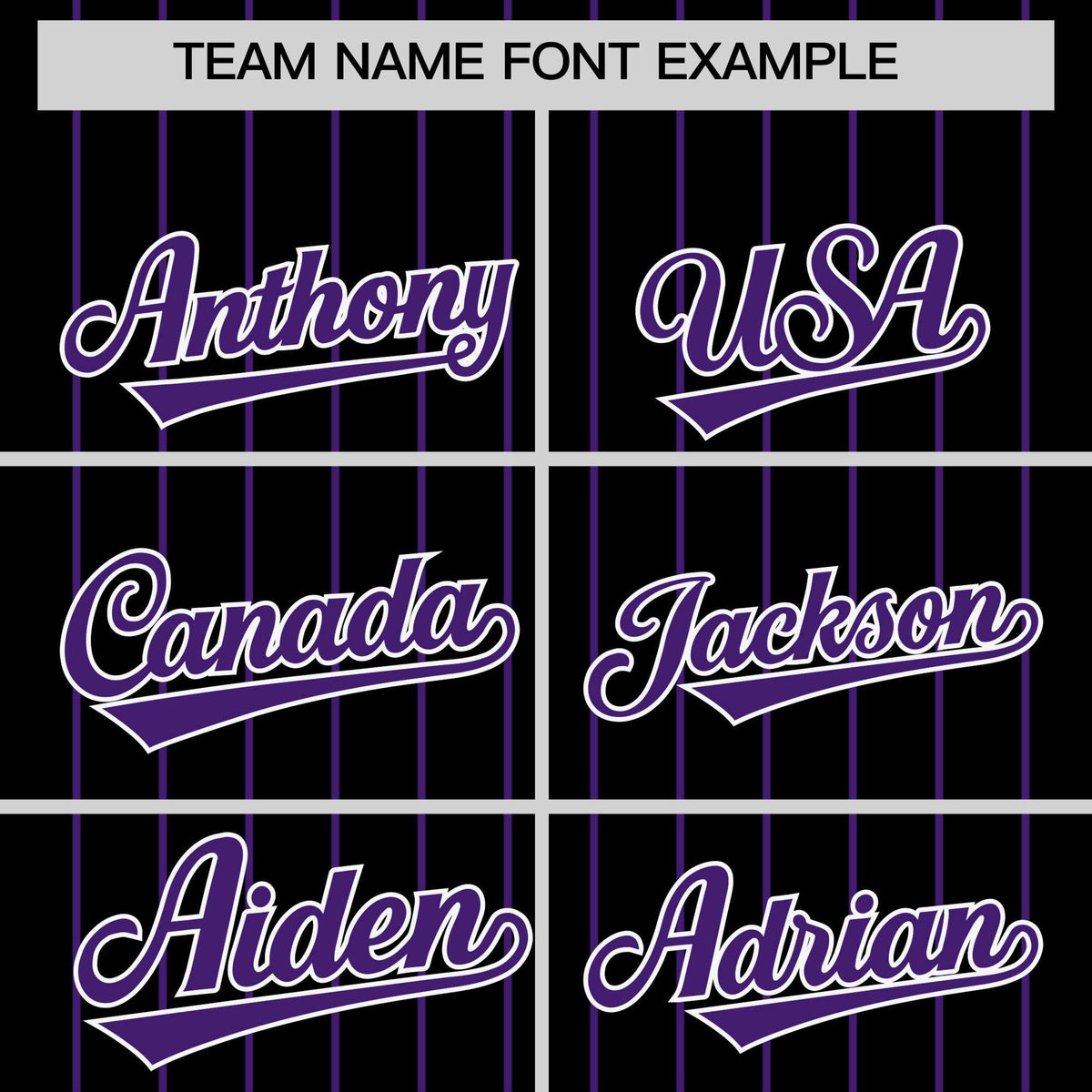Custom Black Purple Pinstripe Personalized Two-Tone Authentic Baseball Jersey Limited