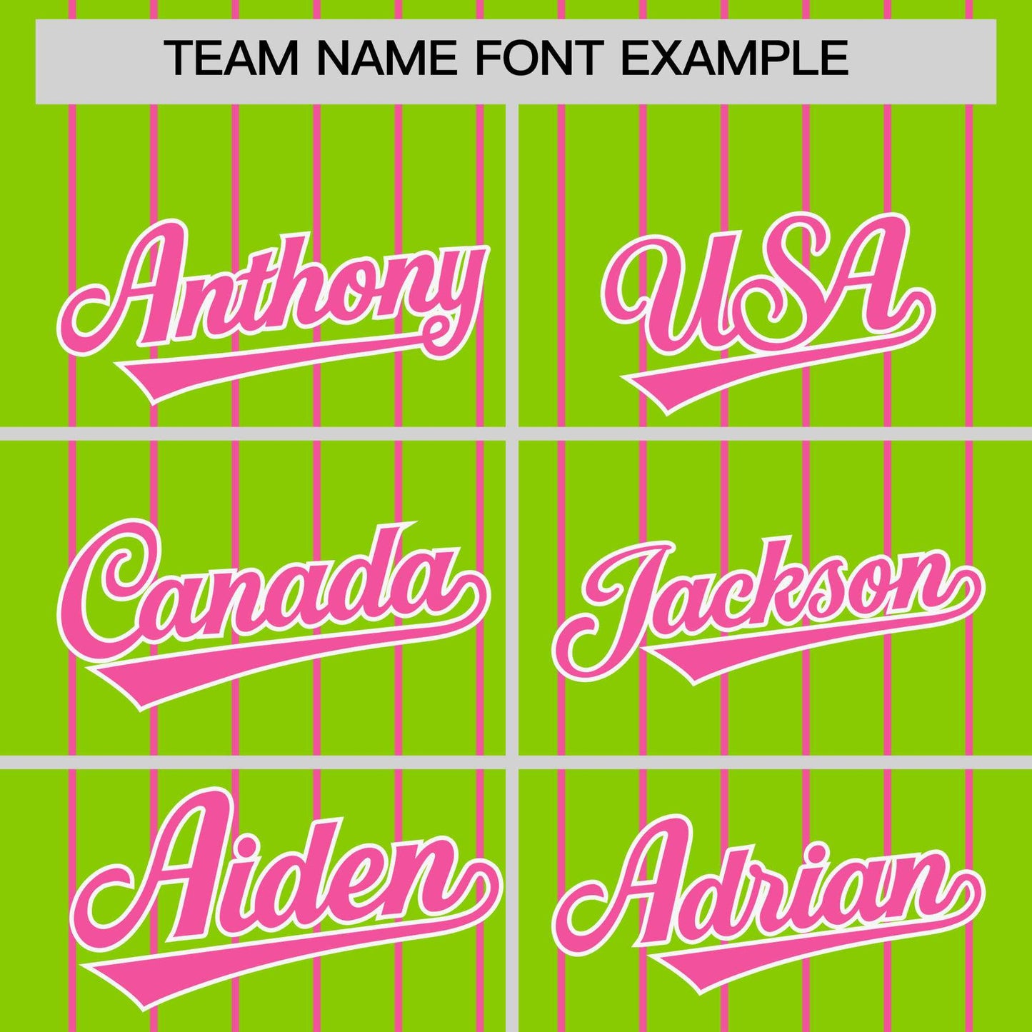 Custom Neon Green Pink Pinstripe Personalized Two-Tone Authentic Baseball Jersey Limited