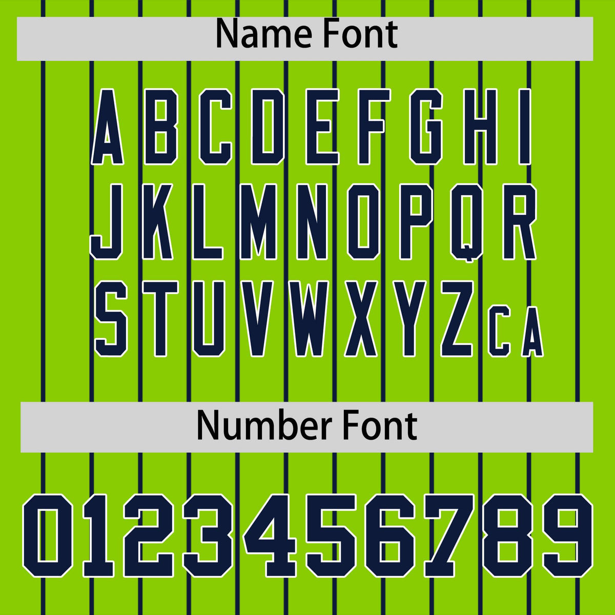 Custom Navy Neon Green Pinstripe Personalized Two-Tone Authentic Baseball Jersey Limited