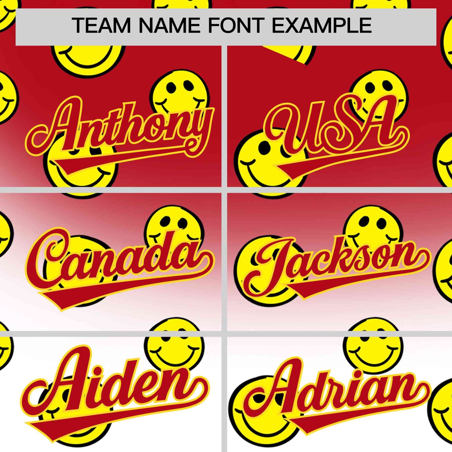 Custom Red White Graffiti Gradient Pattern Authentic Smile Baseball Jersey Limited