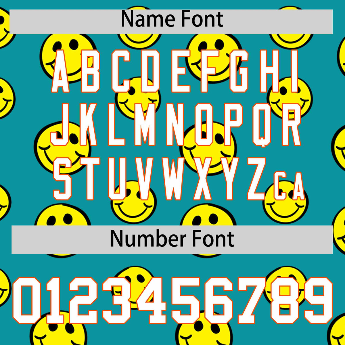 Custom Orange Aqua Graffiti Gradient Pattern Authentic Smile Baseball Jersey Limited