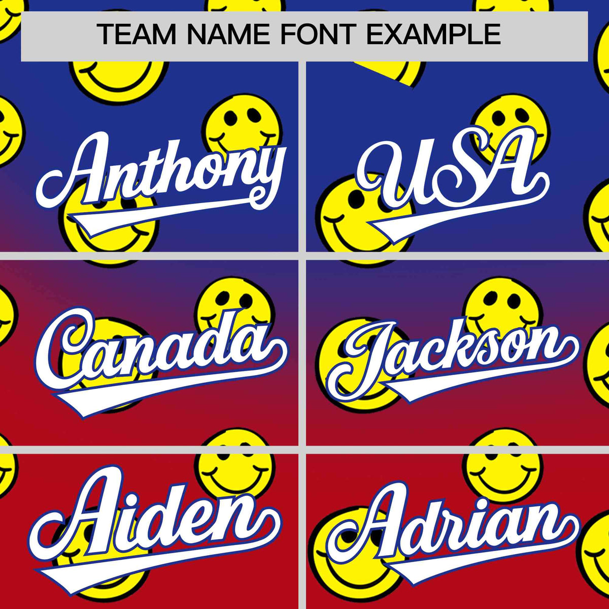 Custom Royal Red Graffiti Gradient Pattern Authentic Smile Baseball Jersey Limited