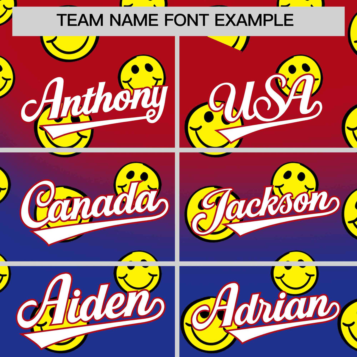 Custom Red Royal Graffiti Gradient Pattern Authentic Smile Baseball Jersey Limited