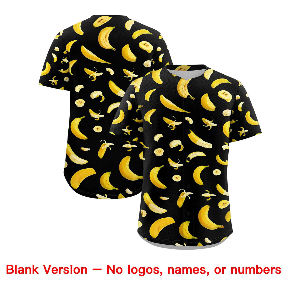 Custom Black Banana Graffiti Pattern Fashion Authentic Baseball Jersey Limited