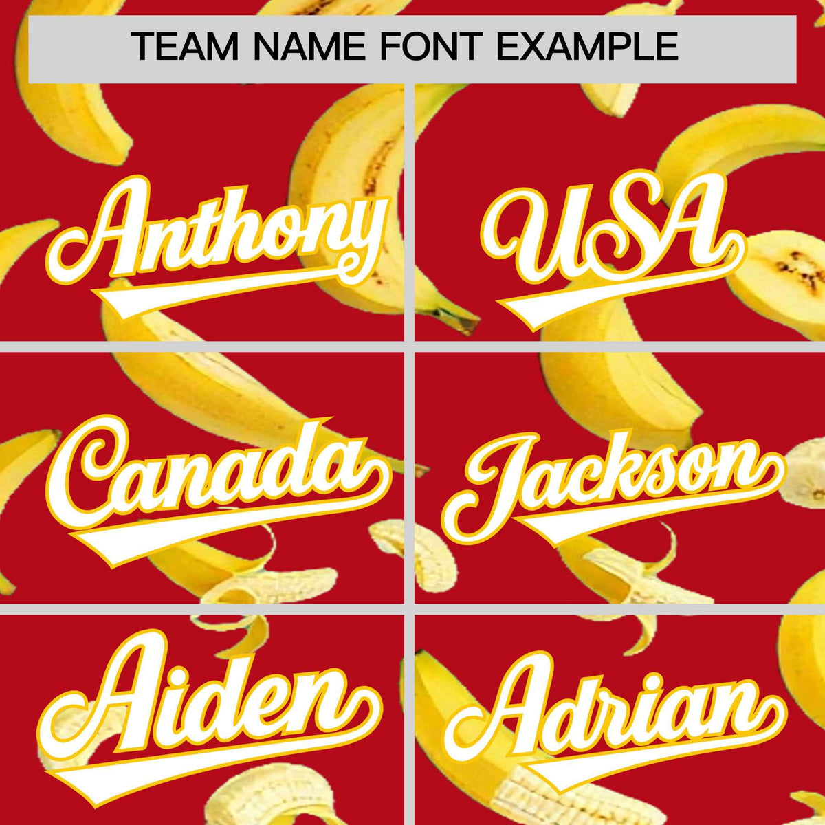 Custom Red Banana Graffiti Pattern Fashion Authentic Baseball Jersey Limited