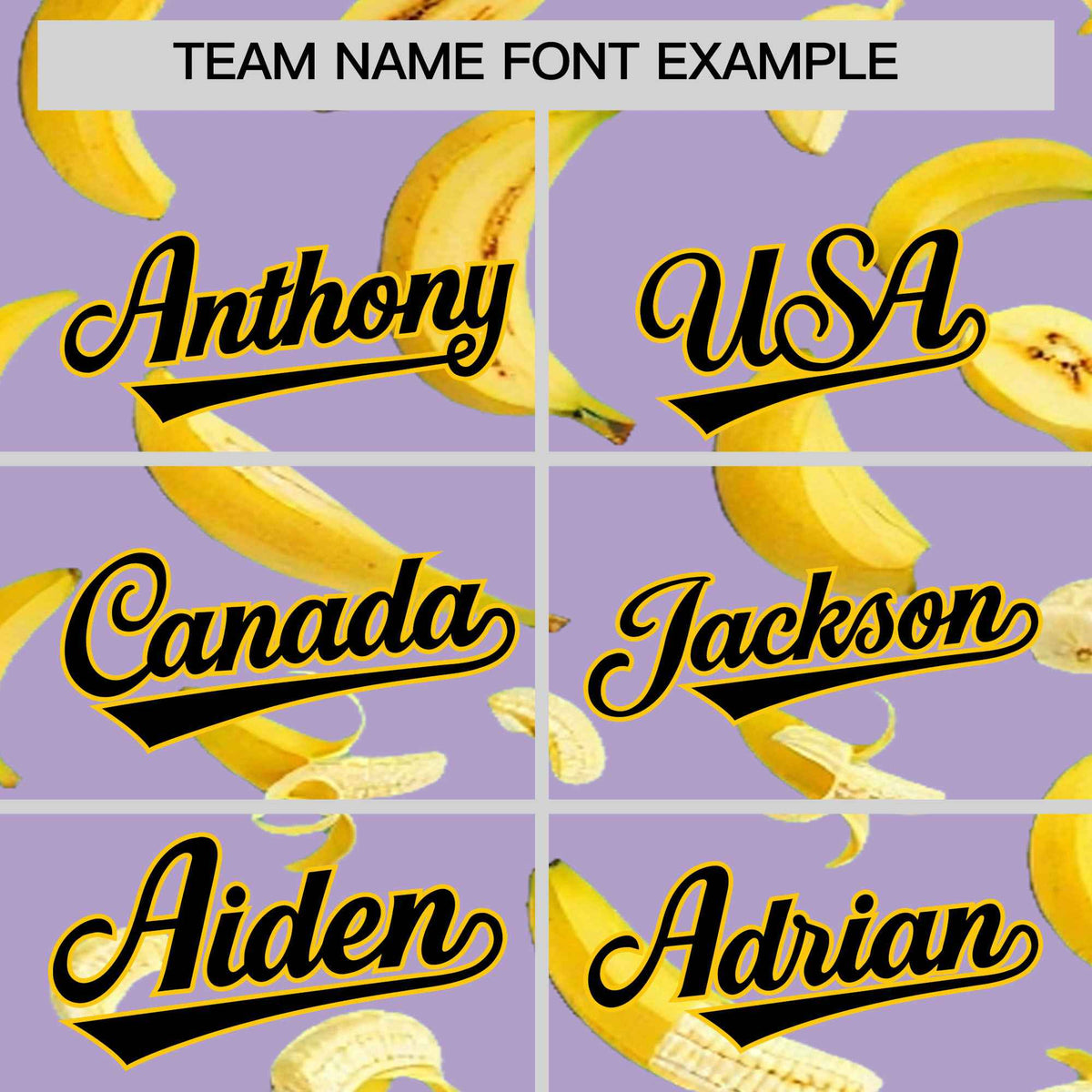 Custom Light Purple Banana Graffiti Pattern Fashion Authentic Baseball Jersey Limited