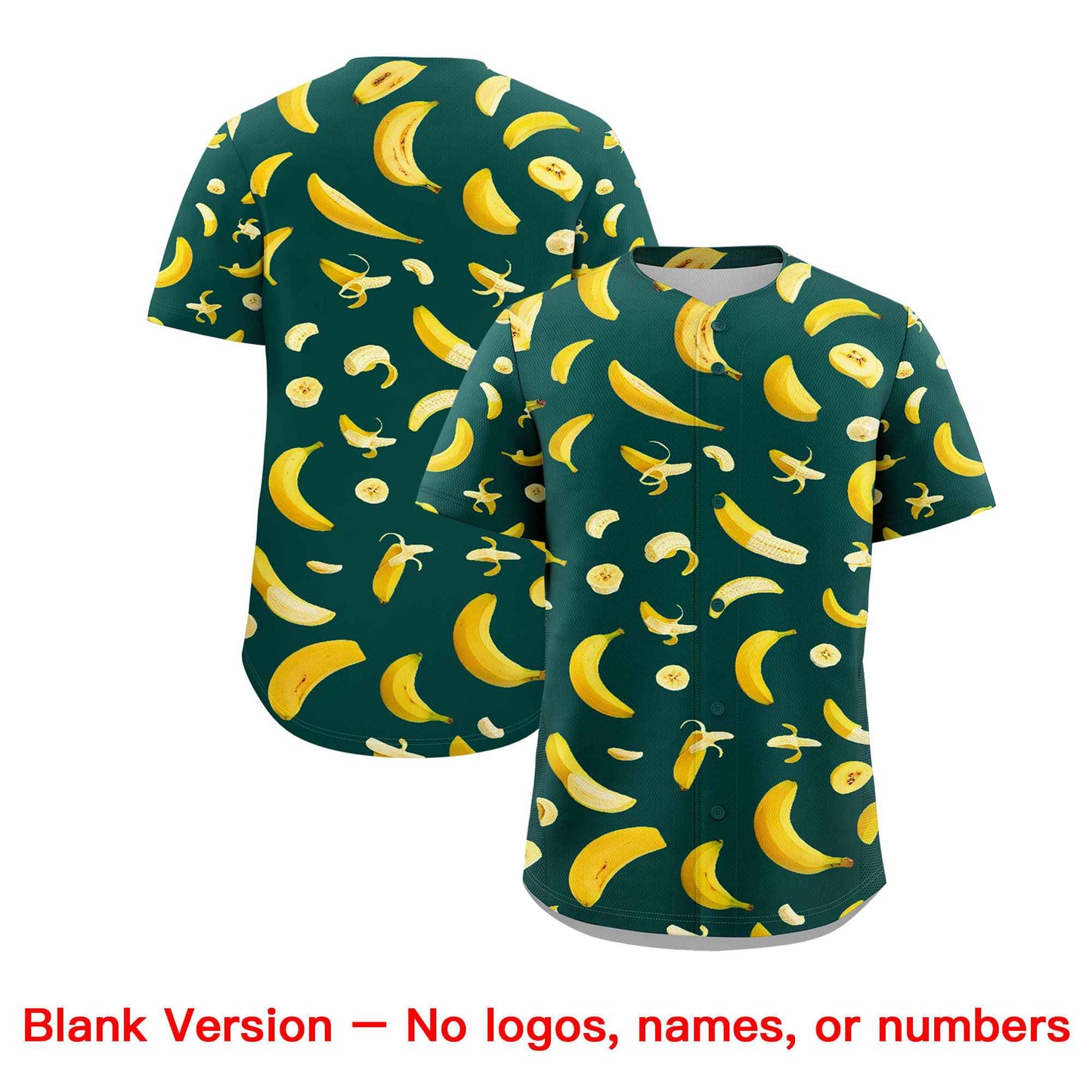 Custom Midnight Green Banana Graffiti Pattern Fashion Authentic Baseball Jersey Limited