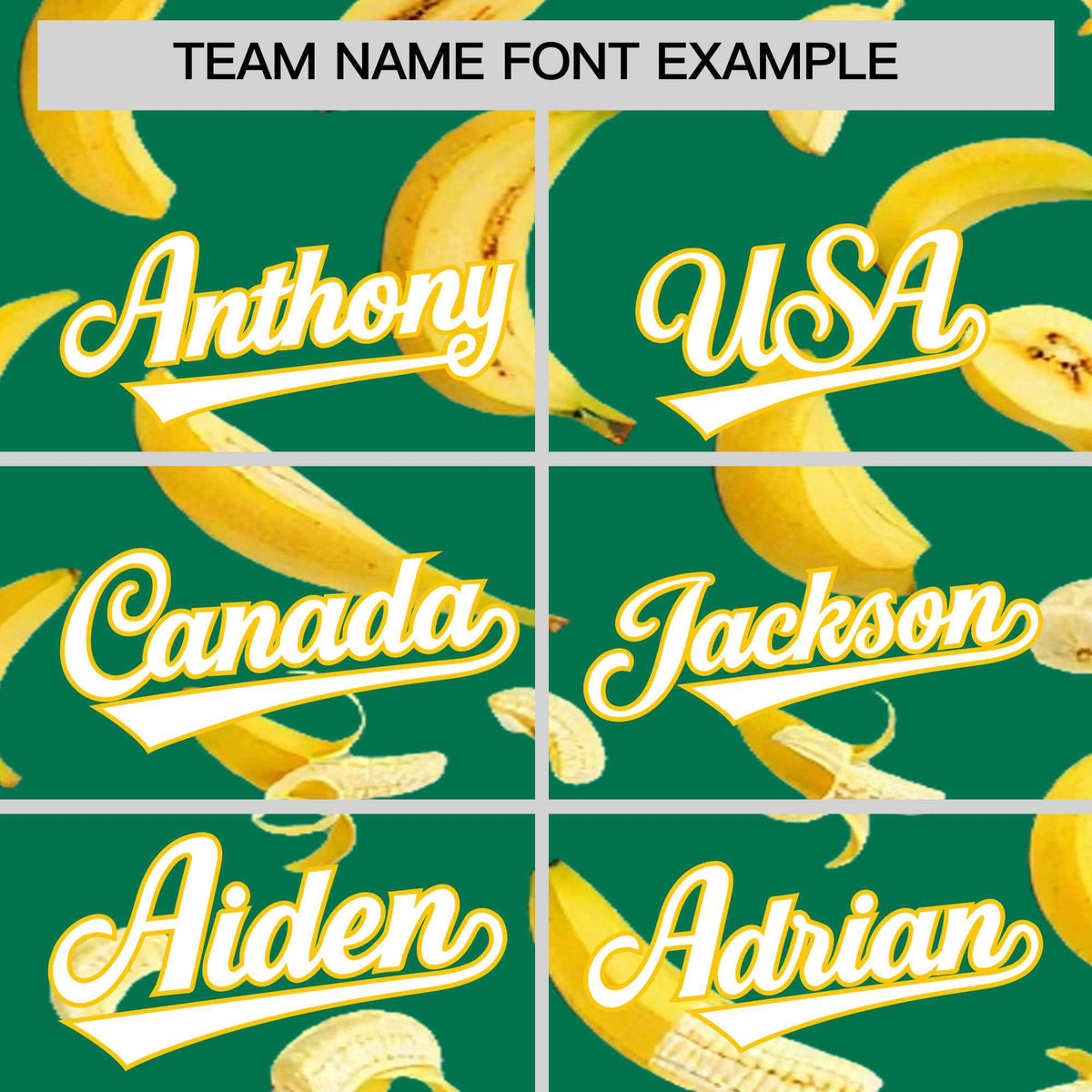 Custom Kelly Green Banana Graffiti Pattern Fashion Authentic Baseball Jersey Limited