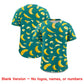 Custom Teal Banana Graffiti Pattern Fashion Authentic Baseball Jersey Limited